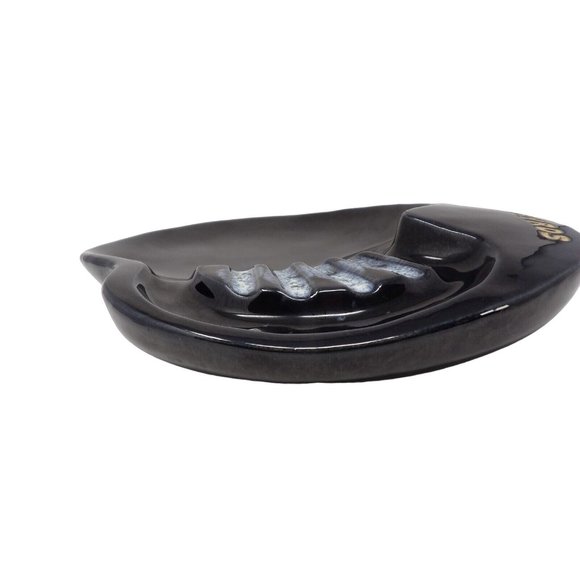 Vintage MCM "For the Byrds" Black Ashtray. Marked Anna Van Briggle Colo. Spgs. - Picture 8 of 9